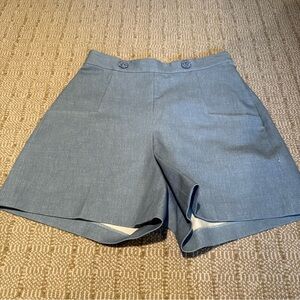 Pearl Women's High Waist Shorts - Blue